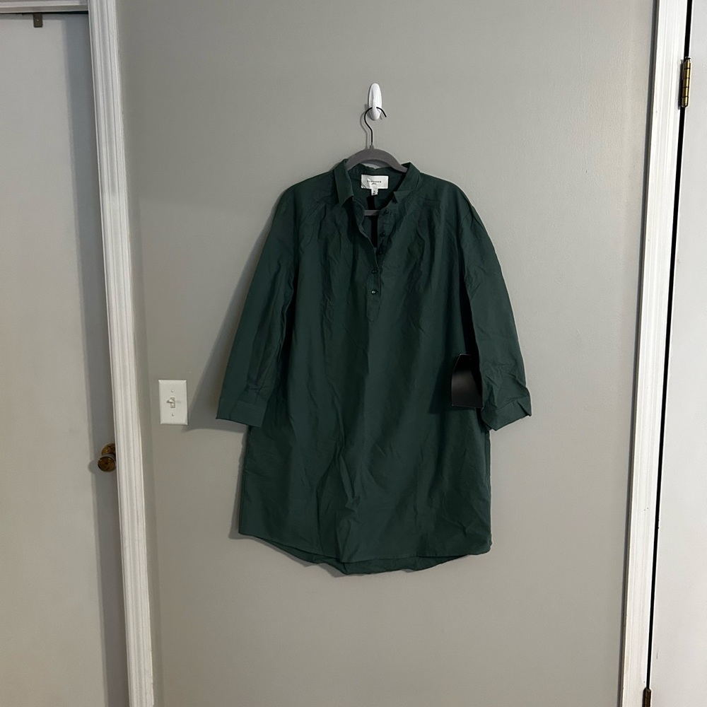 Tuckernuck Pomander Place NWT Dark Green Shirt Dress